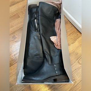 BNIB Franco Sarto black leather Hakeem boots size 8.5